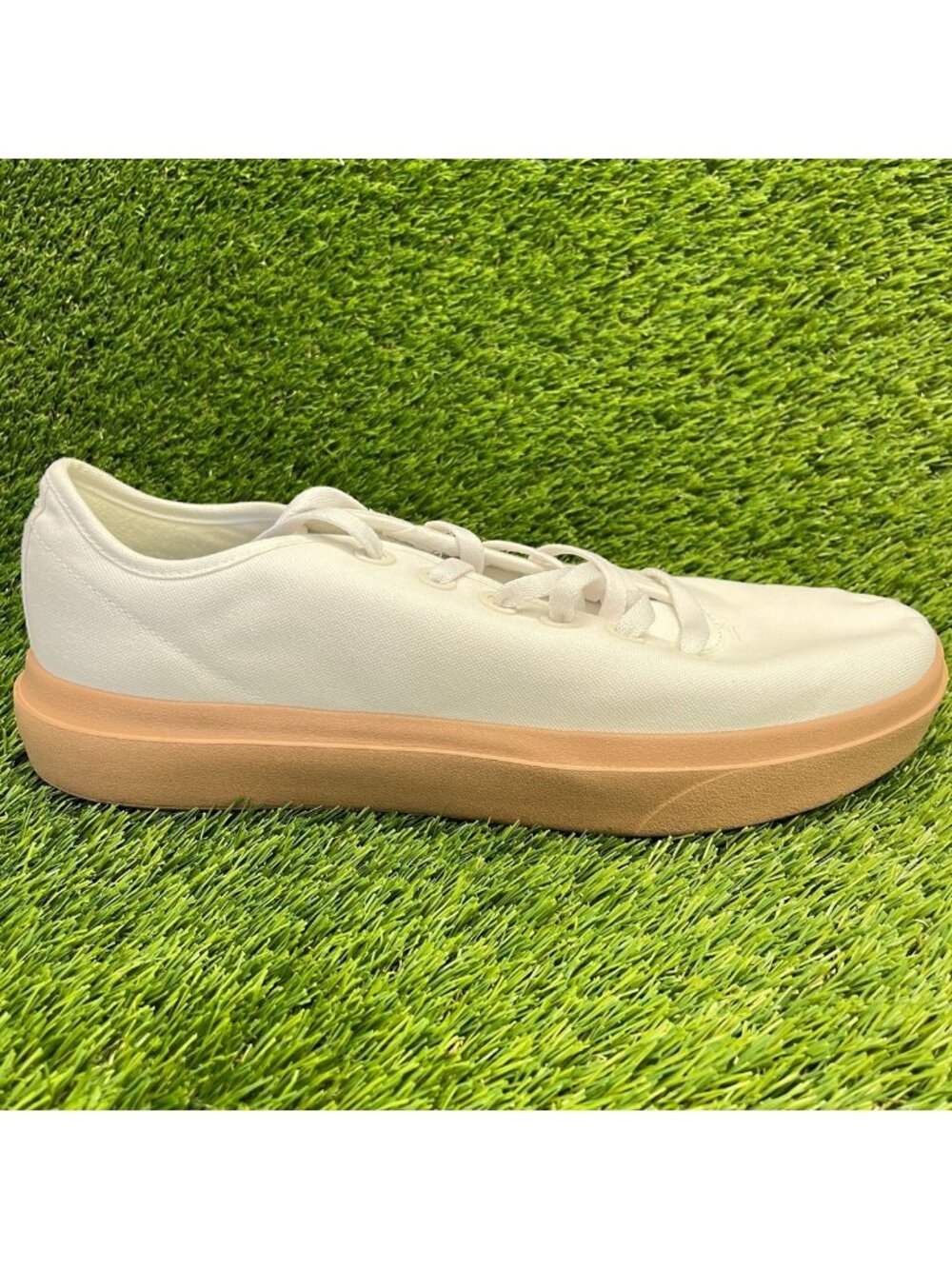 Allbirds Canvas Piper 2 Mens Size 13 White Gum Athletic Running Shoes Sneakers